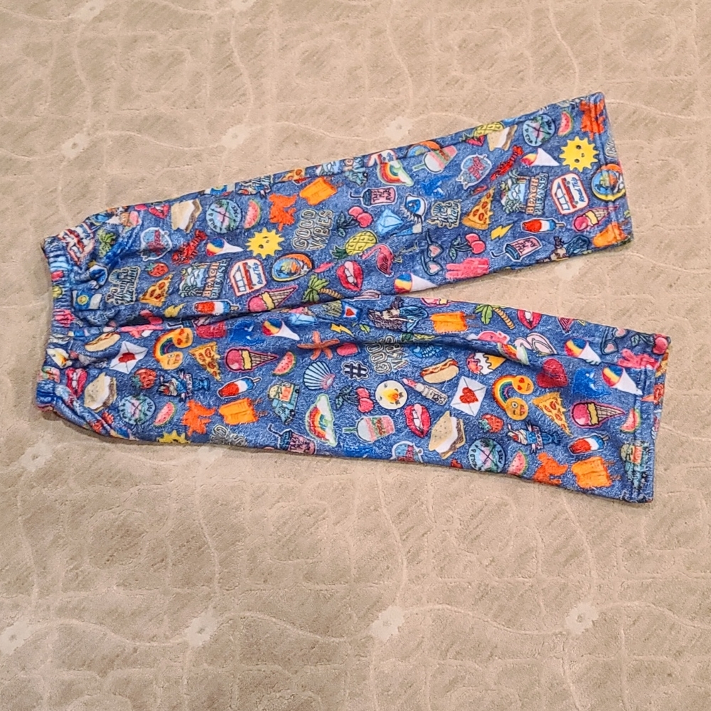 Iscream blue Emoji pajama pants with pockets!